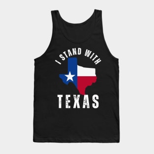 I Stand with Texas Proud Patriotic Texan State Map Tank Top